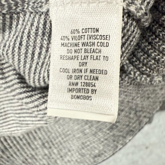 Bonobos Slim Fit Gray Crewneck Sweater Medium Cotton Blend Lightweight Knit - Picture 4 of 5